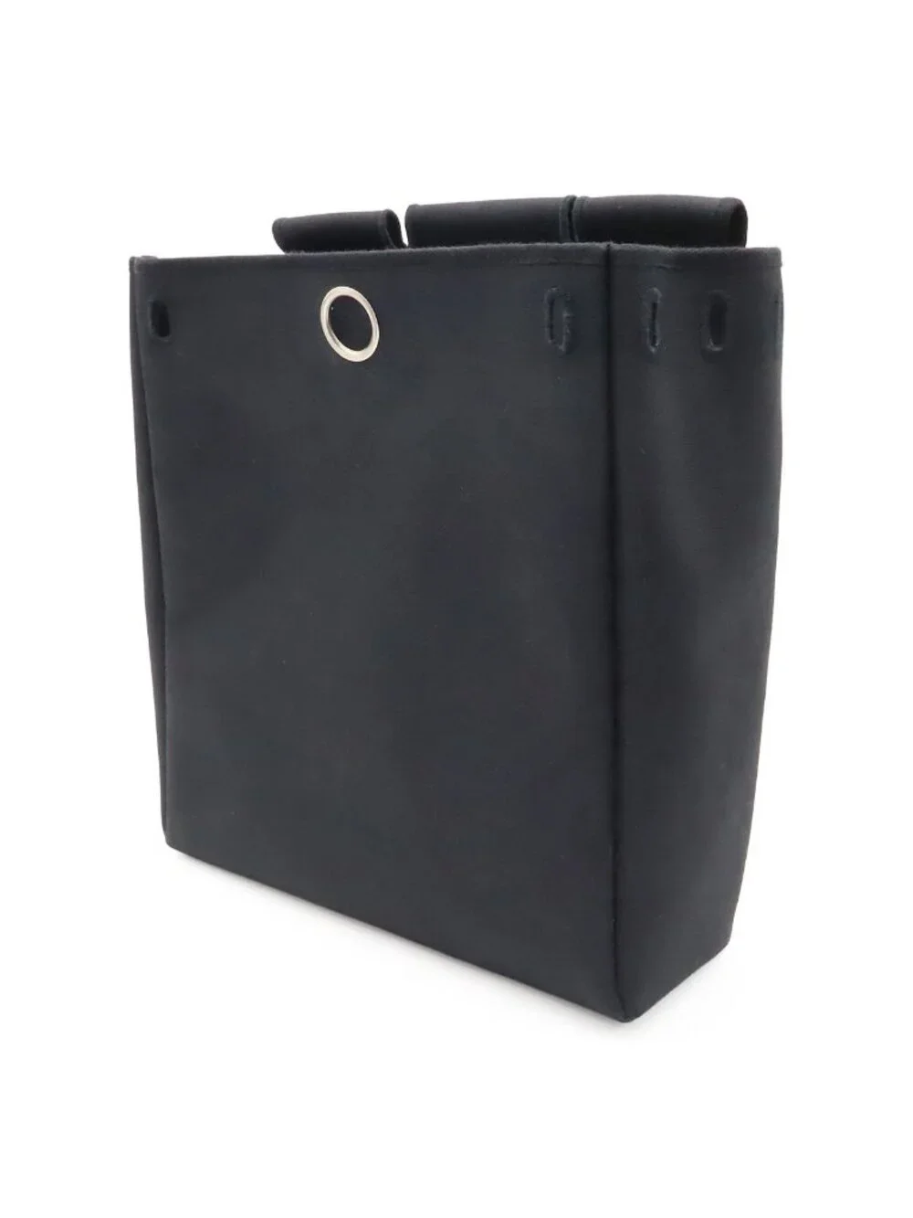 Hermes Herbag a Dos PM Backpack 2-Way Handbag Toile Officier Leather Black